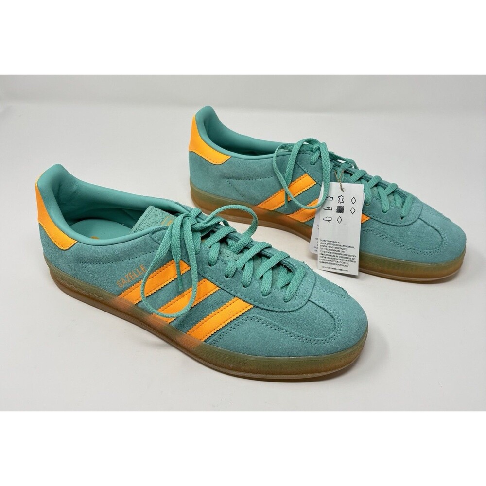 Adidas Gazelle Indoor Women's Shoes Size 10 Acid Mint Flash Orange Gum JS1414
